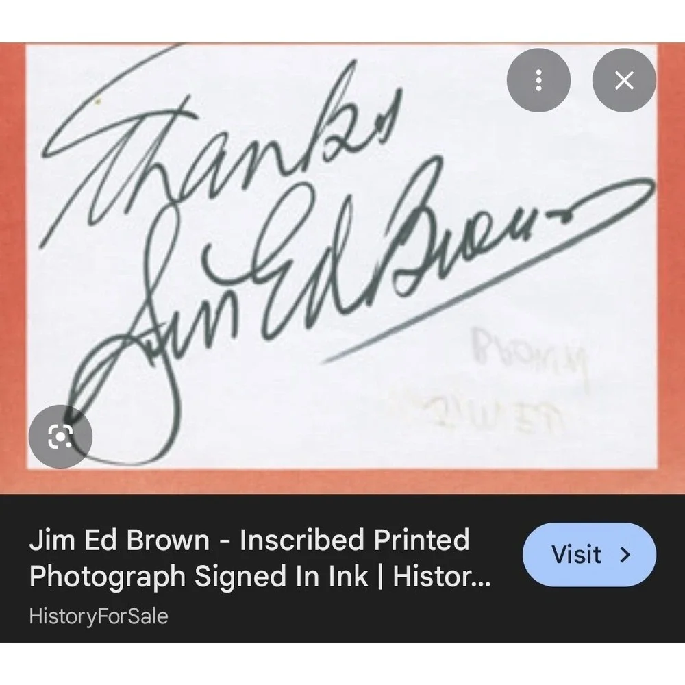 1950s Vintage Fur Coat James‎ Hirsch Jim Ed Brown Autograph Rare Grand Ole Opry